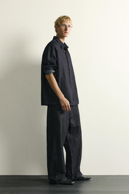 PANTAL?N CHINO DENIM LIGERO ALGOD?N - LINO / ?ndigo - Zara фото 4