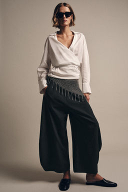 VOLUME FLOWY TROUSERS WITH WOOL ZW COLLECTION