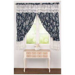 ШТОРА КУХОННАЯ С ПОДХВАТАМИ 145*180 СМ ИЗ 2ШТ САПФИР 100