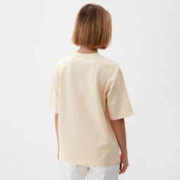Футболка оверсайз с нашивкой женская MINAKU: One Most Brand, молочная, размер 46