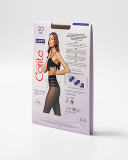 Колготки корректирующие CONTE Slimfit 20 Колготки с широким моделирующим поясом Lycra® shade - Conte elegant фото 5