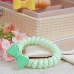 Резинка-пружинка для волос 5 см / QQ67-8 /уп 100/бантик