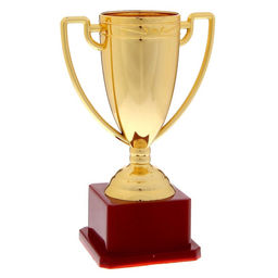 Кубок 093, зол., подставка пластик, 19 х 12 х 8,7 см