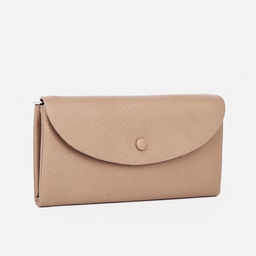 Кошелёк на кнопке, цвет коричневый