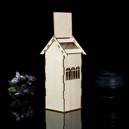 Заготовка для декупажа Чайный домик с окошками 8,5 х 8,5 х 23 см - Дарим красиво фото 2