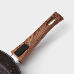 Сковорода Magistro Granit, d=26 см, съёмная ручка soft-touch, антипригарное покрытие, индукция, кованый алюминий, чёрная фото 4