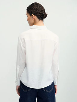 Рубашка прямого кроя из вискозы / Zarina фото 9