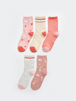 Desenli K?z ?ocuk Soket ?orap 5li