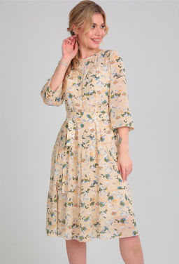 Платье Verita 2202 бежевый цветы