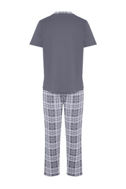 TRENDYOL MAN Antrasit Regular Fit Ekose Orme Pijama Tak?m? TMNSS24PT00037 - Trendyolmilla фото 8