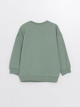 Bisiklet Yaka Uzun Kollu Bask?l? Erkek Bebek Sweatshirt - Waikiki фото 3