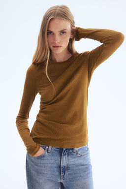 Camiseta en canal? de algod?n pima - H&m фото 3