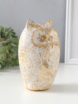 Фигурка полистоун «Филин. Золотые круги», 10×10×15.5 см