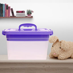 Контейнер для хранения с крышкой, объем 6,5 л, цвет сиреневый - Соломон фото 3