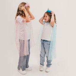 Карнавальный костюм «Зимняя принцесса», плащ 80 см, диадема, голубой