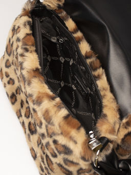 LACCOMA сумка P5220-белый леопард натуральная кожа полиэстер  фото 4