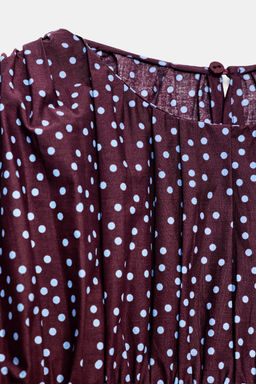 POLKA DOT BLOUSE WITH PUFF SLEEVES - Zara фото 9