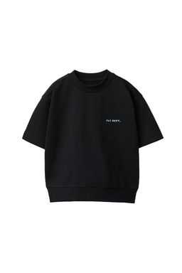 SUDADERA MANGA CORTA TEXTO RELIEVE / Negro - Zara фото 6