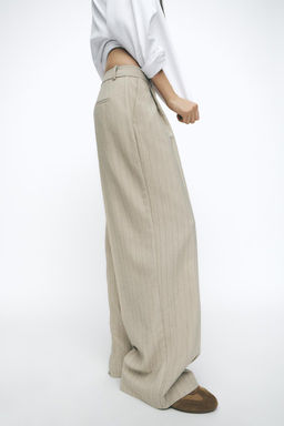 HERRINGBONE STRIPE TROUSERS - Zara фото 6