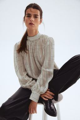 Stand-collar blouse - H&m фото 5