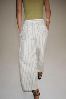PANTAL?N PAREO RAYA CON LINO ZW COLLECTION / rayas