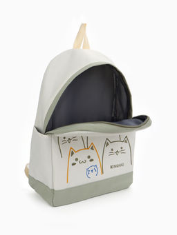 Рюкзак школьный на молнии, с карманами, с рисунком, размер 30?14?43 см, белый/розовый