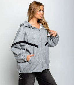 Толстовка #КТ5993, серый меланж - Dommod фото 2