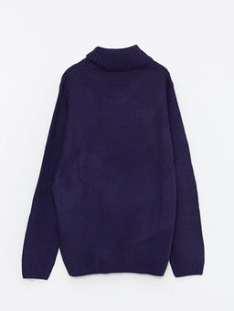 ?al Yaka Desenli Uzun Kollu Erkek ?ocuk Triko Kazak - Waikiki фото 2