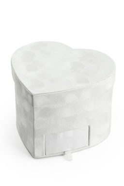 Коробка сердечко, бархатная 20*20*15 см (SF-7436) белый - Больше подарков фото 2