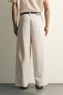 PANTAL?N RELAXED FIT PLIEGUES / Crudo - Zara фото 3