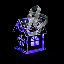 Электрогирлянда светящаяся "Домик" (6.5*5см) серебро