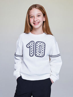 Bisiklet Yaka K?z ?ocuk Sweatshirt