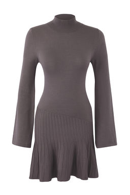 Limited Edition Antrasit Premium Iplik/Ozel Iplik K?sa / Mini Triko Elbise TWOAW26EL00104 - Trendyolmilla фото 9