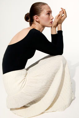 Falda midi en punto texturizado - H&m фото 6