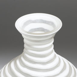 Ваза для цветов «Аркадия» из стекла, белая 38.5×18.5×18.5 см