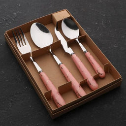 Столовые приборы «Пусть каждый день будет ярким»: 4 предмета