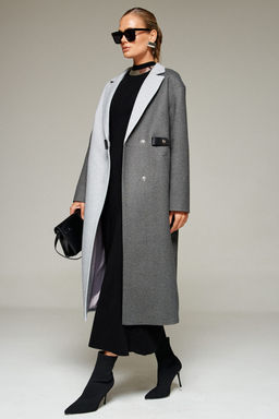Пальто Beautiful Free 7014 серо-графитовый