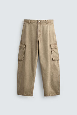 PANTAL?N CARGO BALLOON FIT / Beige - Zara фото 7
