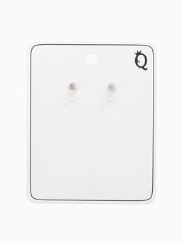 Серьги «Цветок розы», белые в серебре