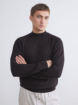 Yar?m Bal?k?? Yaka Uzun Kollu Erkek Triko Kazak