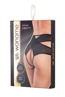 Эротические трусики Waname Liberty с высокой посадкой черные (42-44)