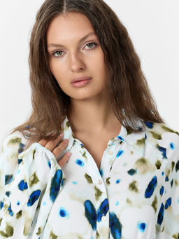 Платье рубашка женское с акварельным принтом - Mark formelle фото 5