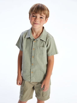 Basic Cepli Erkek ?ocuk Poplin G?mlek