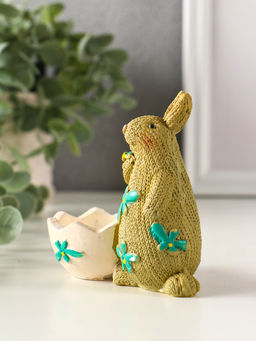 Фигурка - подставка полистоун Зайчики пасхальные, набор 2 шт., 5.3?10?10 см