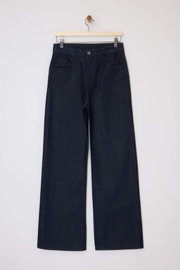 Koyu Mavi Tasl? Yuksek Bel Wide Leg Jeans TWOSS26JE00072