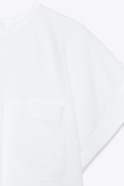 POPLIN POCKET T-SHIRT - Zara фото 7
