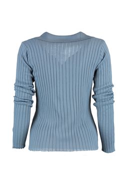 Indigo Kol Ucu Detayl? Polo Yaka Triko Kazak TWOAW21KZ1113