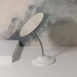 Зеркало настольное, круглое, на гибкой ножке, 15×18 см, (d=15 см)