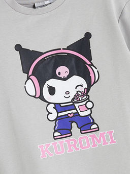 Kuromi Bask?l? K?z ?ocuk Ti??rt ve Pantolon 2li