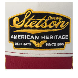 Бейсболка STETSON арт. 7751103K TRUCKER CAP AMERICAN HERITAGE (бордовый / белый)  фото 4